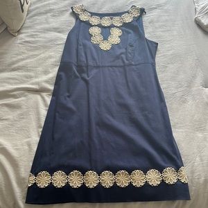 Lilly Pulitzer Navy and Gold Dress